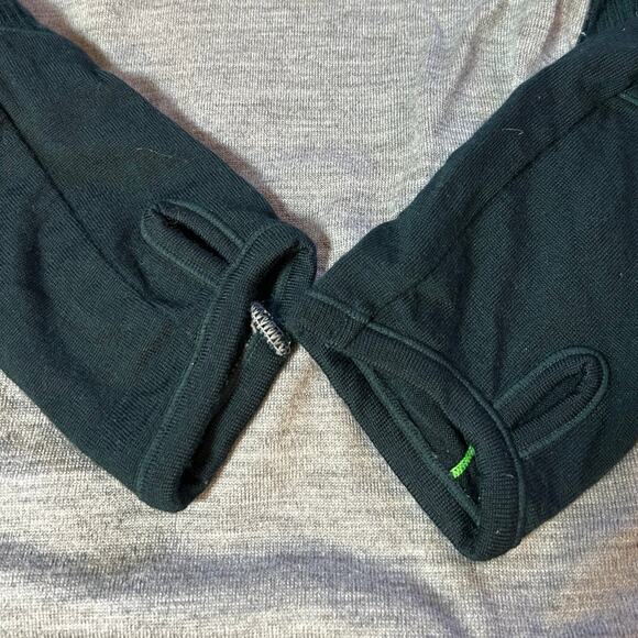 ICE BREAKER 100% New Zealand Merino Wool Grey & Black 3/4 Zip Sweater L - Picture 5 of 9